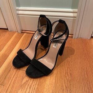 Steve Madden Carrson Black Suede Women's Heels
